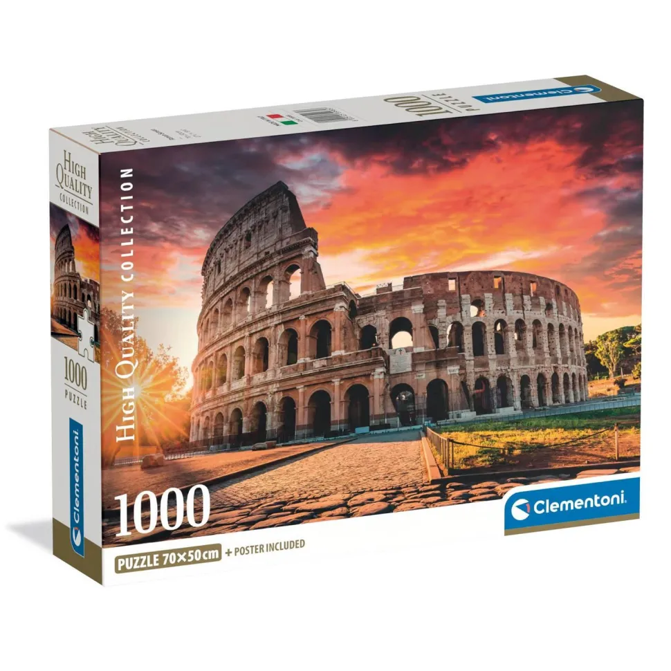Puzzle Compact 1000 pièces : Coucher de soleil romain - Clementoni