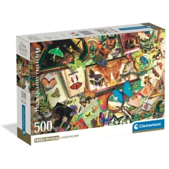Puzzle Compact 500 pièces : Collectionneur de Papillons - Clementoni