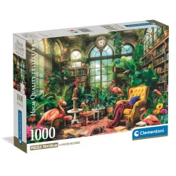Puzzle Compact 1000 pièces : La Bibliothèque Serre - Clementoni