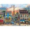 Puzzle Compact 1000 pièces : Les rues de Paris - Clementoni
