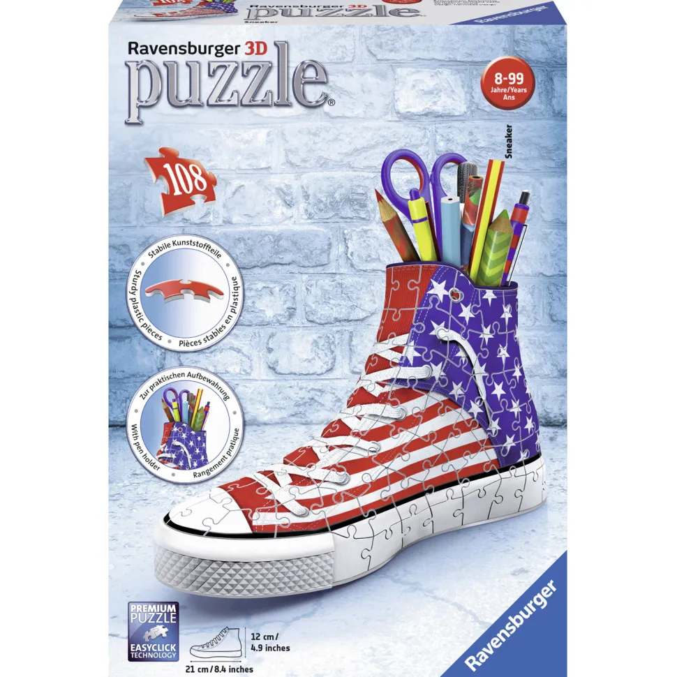 Puzzle 3D 108 pièces : Chaussure Sneaker American Style - Ravensburger