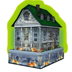 Puzzle 3D 216 pièces : Maison hantée d'Halloween - Ravensburger