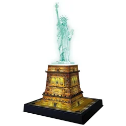 Puzzle 3D 108 pièces : Statue de la Liberté - Night Edition - Ravensburger