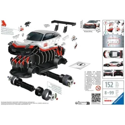 Puzzle 3D 108 pièces Porsche 911 GT3 Cup (avec grille) - Ravensburger