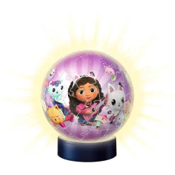 Puzzle 3D Ball 72 pièces illuminé : Gabby et la maison magique, Gabby's Dollhouse - Ravensburger