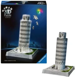 Puzzle 3D Iconics : Tour de Pise illuminée - Ravensburger