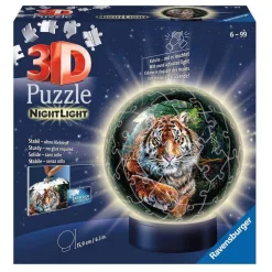 Puzzle 3D rond lumineux 72 pièces : les felins - Ravensburger