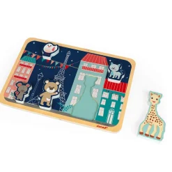 Puzzle d'encastrement 5 pièces Chunky : Sophie la Girafe - Janod