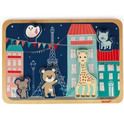 Puzzle d'encastrement 5 pièces Chunky : Sophie la Girafe - Janod