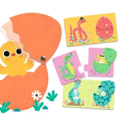 Puzzle Duo articulo - Les oeufs rigolos - Djeco