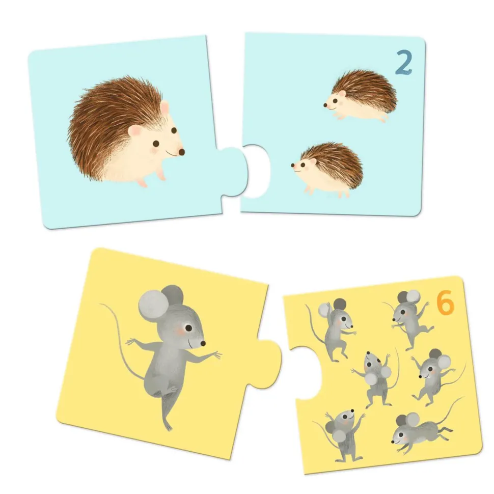 Puzzle Duo Bébés animaux - Djeco