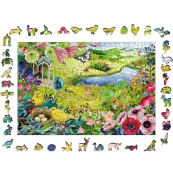 Puzzle en bois 500 pièces : Jardin de la nature - Ravensburger