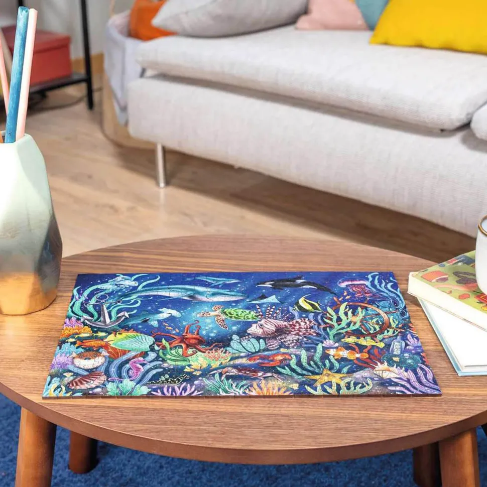 Puzzle en bois 500 pièces : Monde marin coloré - Ravensburger