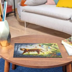 Puzzle en bois 500 pièces : Tigre de la jungle - Ravensburger