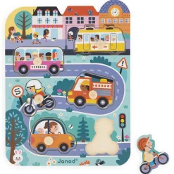 Puzzle Encastrement 6 pièces : city - Janod