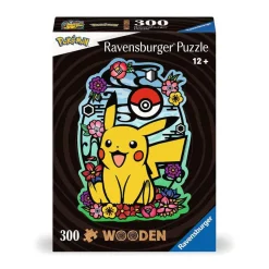 Puzzle forme 300 pièces en bois : Pikachu, Pokémon - Ravensburger
