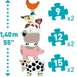 Puzzle géant : Honoré & ses amis - Djeco