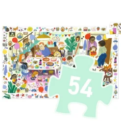 Puzzle observation 54 pièces - La fête d'anniversaire - Djeco