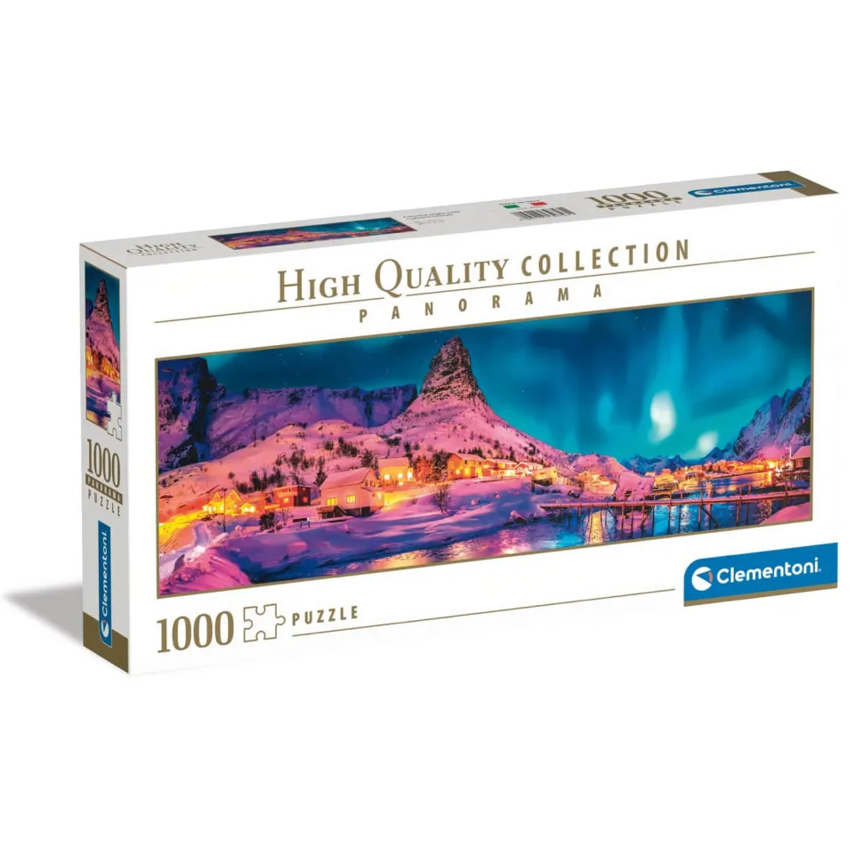 Puzzle panoramique 1000 pièces : Nuit colorée - Clementoni
