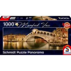 Puzzle panoramique 1000 pièces : Pont du Rialto, Venise - Schmidt