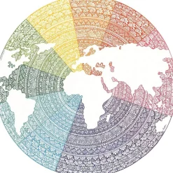 Puzzle Rond 500 pièces : Circle Of Colors : Mandala - Ravensburger