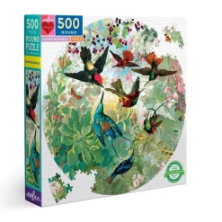 Puzzle rond 500 pièces : Colibris - Eeboo