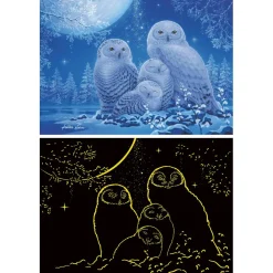 Puzzle Star Line 500 pièces : Chouettes au clair de lune - Ravensburger