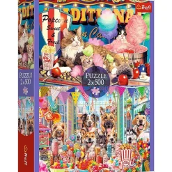 Puzzle 2x500 pièces : Amis moelleux - Trefl