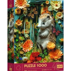Puzzles 1000 pièces : 40e anniversaire - Paper Art 3D : Hérisson - Trefl