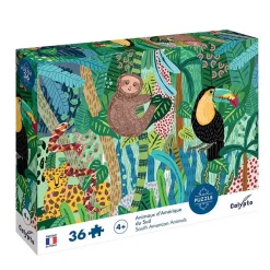Puzzles 36 pièces + poster : Animaux d'Amérique du Sud - Sentosphère