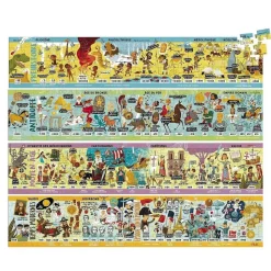Puzzles 4 x 100 pièces : Grande frise historique - Vilac