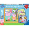 Puzzles 3 x 49 pièces : La famille et les amis de Peppa Pig - Ravensburger