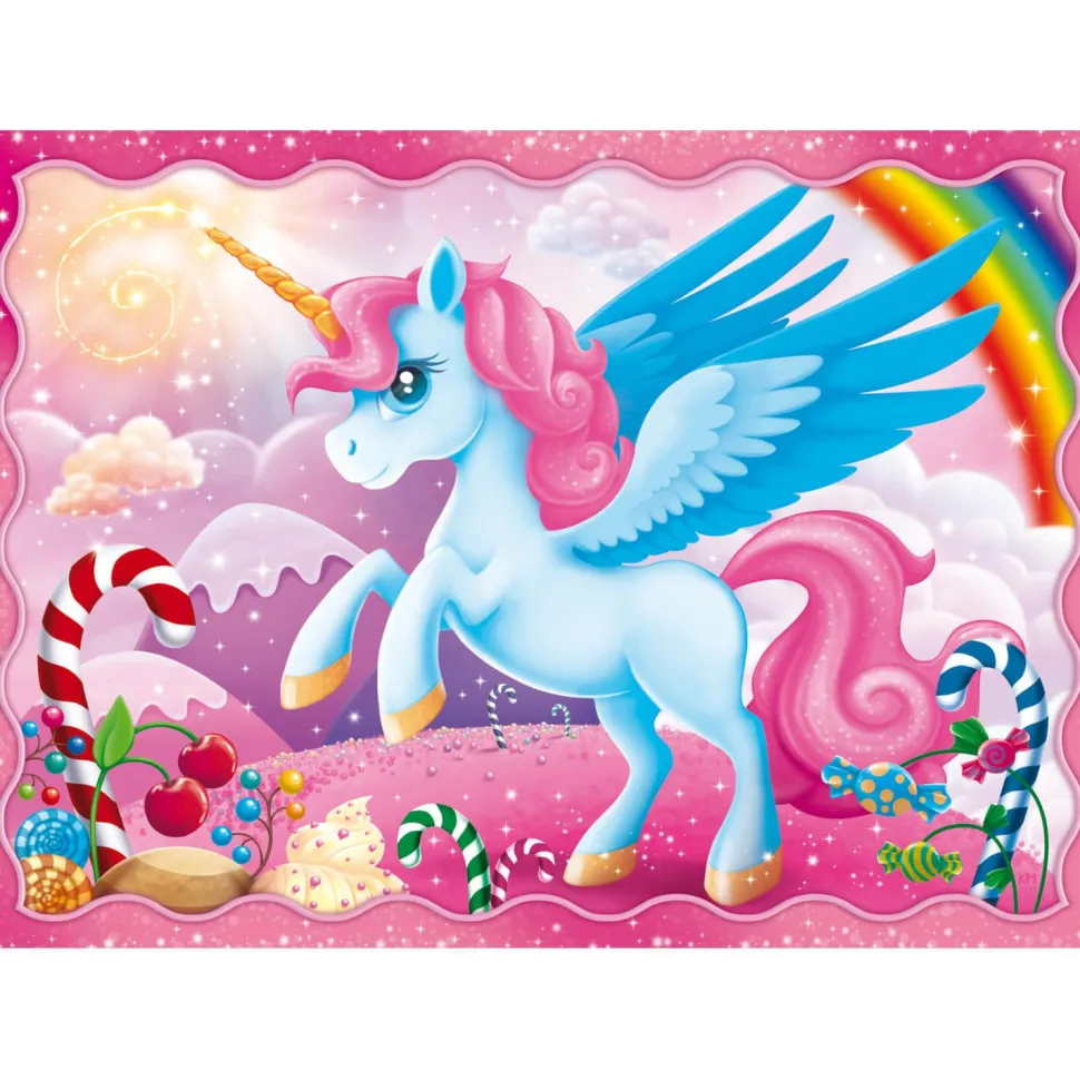 Puzzles de 35 à 70 pièces : 4 puzzles : Licornes et magie - Trefl