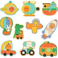 Puzzles Duo - Véhicules - Djeco