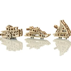 Puzzles en bois 3D : Porte-clés Navires - Wooden City