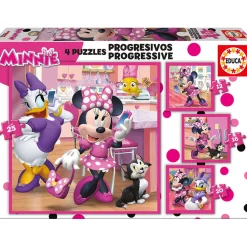 Puzzles progressifs 12 à 25 pièces : Minnie et ses amis - Educa
