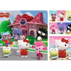 Puzzles 3x49 pièces : Hello Kitty - Aventures à Cherry Town - Ravensburger