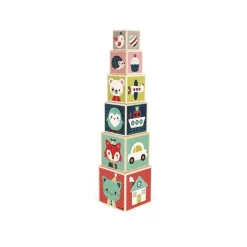 Pyramide 6 cubes - Baby Forest - Janod