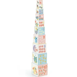 Pyramide 10 cubes cigogne : Baby Bloki - Djeco