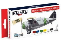 Red Line Set (6 pcs) Early USN & USMC Section Colours paint set - HATAKA - Hataka