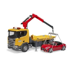 Remorqueuse Scania Super 560R avec module son et lumière et véhicule Roadster - Bruder