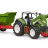 Roadmax tracteur avec chargeur avant et remorque basculante - Bruder