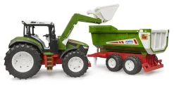 Roadmax tracteur avec chargeur avant et remorque basculante - Bruder