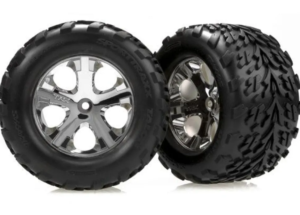 Roues Arriere Electriques Montees Collees Talon 2.8 - Traxxas