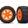 Roues Montees Collees Rxt Oranges Talon X2 - Electrique Arriere - Traxxas - Traxxas