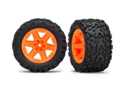 Roues Montees Collees Rxt Oranges Talon X2 - Electrique Arriere - Traxxas - Traxxas