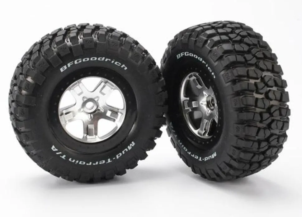 Roues Montees Collees Bf Goodrich Pour 4X4 Av/Arr-4X2 Arriere (2) - Traxxas