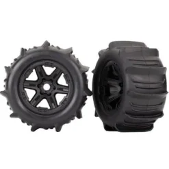 Roues Montees Collees E-Revo 2 Pneus Pelle (2) - Traxxas - Traxxas