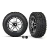 Roues Montees Collees Satin Chromes Noires 2,6 (X2) - Traxxas - Traxxas