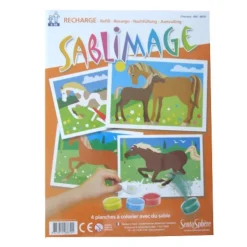 Sablimage Recharge de 4 planches : Chevaux - Sentosphère